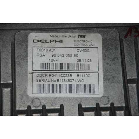 Engine Ecu Delphi Ddcr R C B Psa Clonaci N Incluida