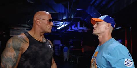 Watch The Rock And John Cena Hug Out Their Wwe Rivalry