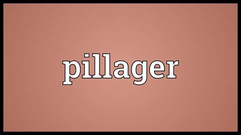 Pillager Meaning - YouTube