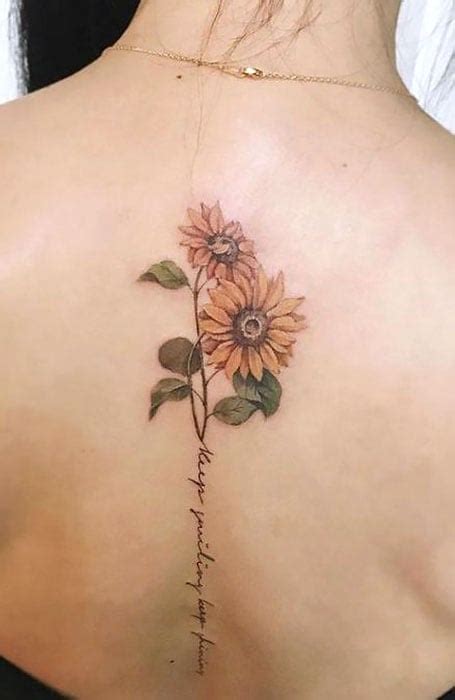 Aggregate More Than Sunflower Back Tattoo In Cdgdbentre