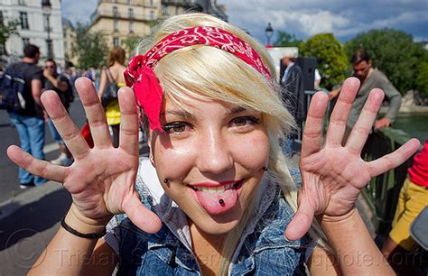 Girl With Tongue Piercing