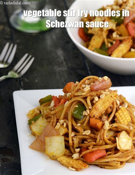 Spicy Stir Fry Noodles In Schezuan Sauce Recipe