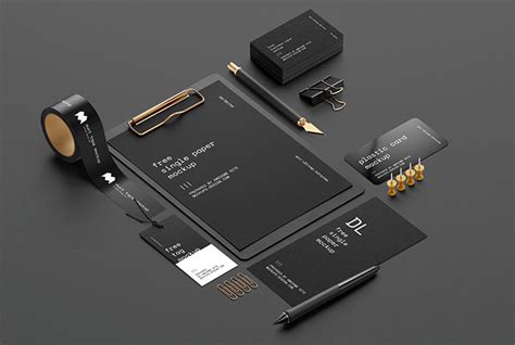 Scene creator / Dark stationery mockup - Mockups Design