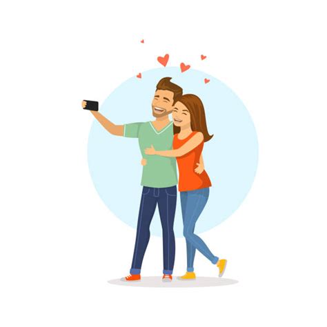 2 800 Couple Selfie Stock Illustrations Graphiques Vectoriels Libre