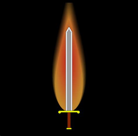 Flaming sword on Behance