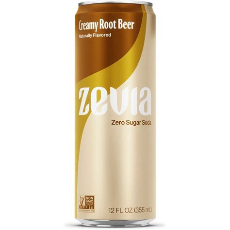 Zevia Zero Sugar Creamy Root Beer Ready To Drink Sugar Free Fl