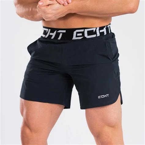 New Men Fitness Bodybuilding Shorts Man Summer Gyms Workout Male Breathable Quick Dry Sportswear