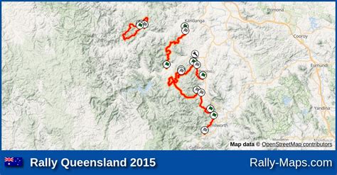 Streckenverlauf Rally Queensland Aprc Rallyekarte De