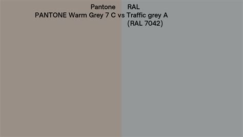 Pantone Warm Grey C Vs Ral Traffic Grey A Ral Side By Side