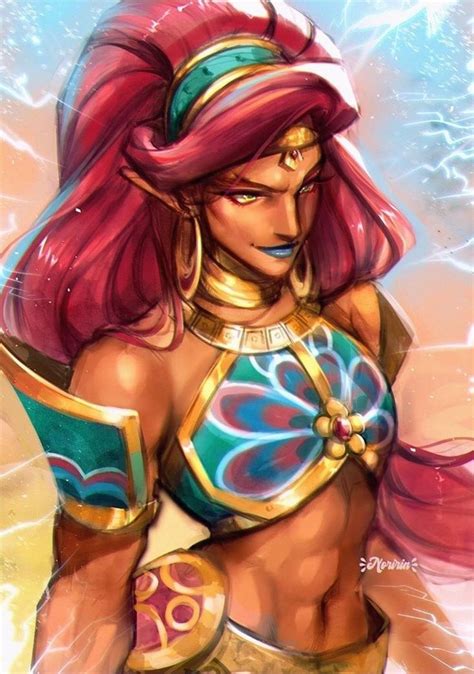 Legend Of Zelda Breath Of The Wild Art Gerudo Champion Lady Urbosa Botw Noririnhayashi