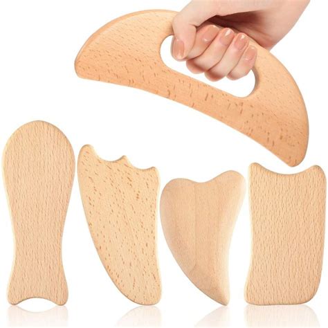 Pc Pcs Gua Sha Wood Massage Facial Tool Set Body Gua Sha Massage