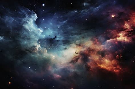 Bright Beautiful Cosmic Nebula Generative Ai Stock Image Image Of