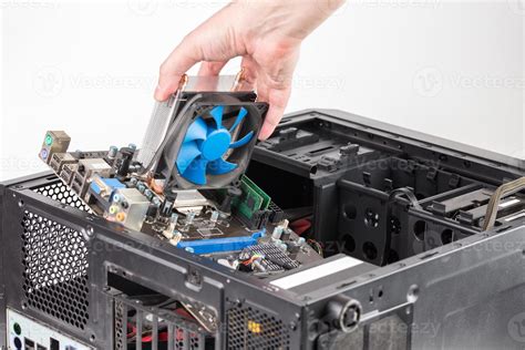 Hand Putting In Or Removing Pc Internals While Maintenance Personal