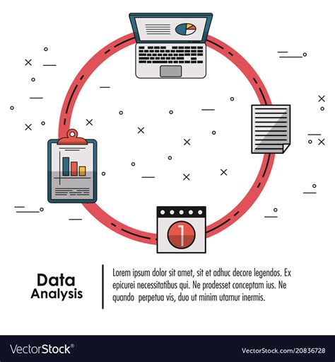 Data analysis infographic Royalty Free Vector Image