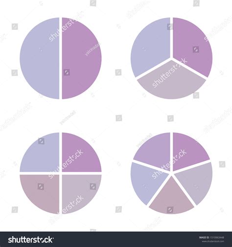 Colorful Info Template Pie Charts Vector Royalty Free Stock Vector