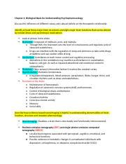 Module Objectives Docx Chapter Biological Basis For Understanding