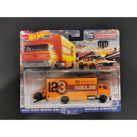Hot Wheels Team Transport Mad Mike Mazda RX GT Sakura Sprinter Shopee Philippines