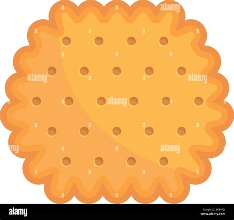 Cracker Cake Icon Cartoon Vector Cookie Food Snack Sugar Stock Vector