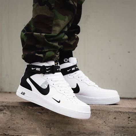 Nike Air Force 1 Mid '07 LV8 White / Black | Nike fashion, Cute nike shoes, Mens nike shoes