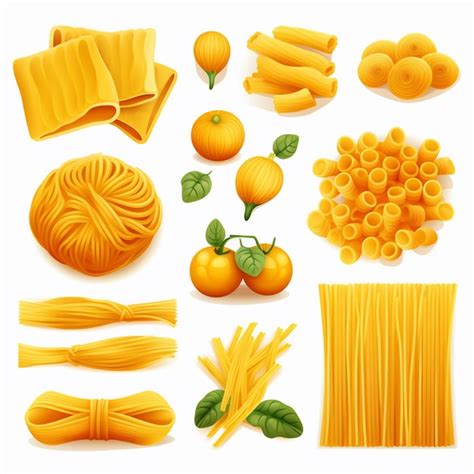 Pâtes Spaghetti Nourriture Repas Italien Illustration Vectorielle