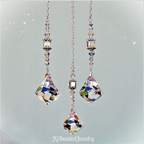 Diamond Swarovski Crystal Prism Suncatcher JGBeads Crystal