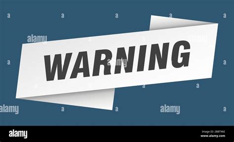 warning banner template. warning ribbon label sign Stock Vector Image ...