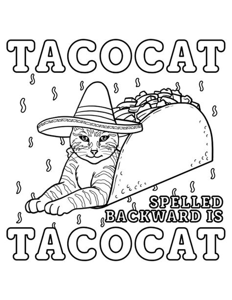 Funny Taco Coloring Pages