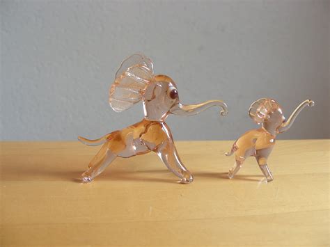 Glass Elephants Vintage Italian Murano Glass