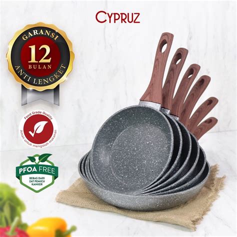 Jual Cypruz Wajan Penggorengan Anti Lengket Fry Pan Marble Induksi