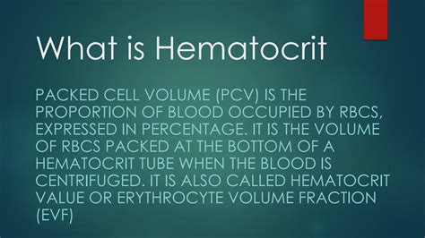 SOLUTION Hematocrit Presentation Studypool