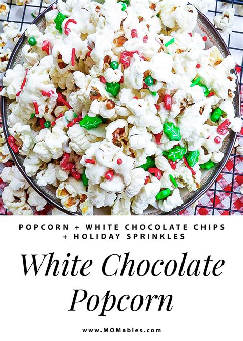 Easy White Chocolate Christmas Popcorn Momables