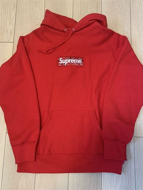 Supreme Bandana Box Logo Hooded Sweat M メルカリ