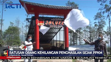 Protes Pelaku Wisata Di Mojokerto Kibarkan Bendera Putih Simbol