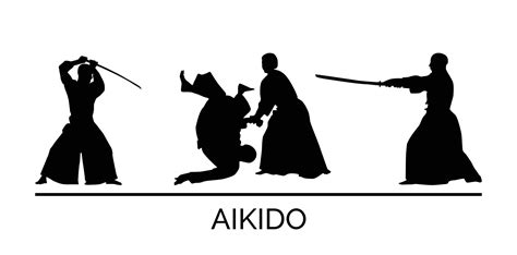 Martial Arts Aikido Silhouette Bundle 22834034 Vector Art at Vecteezy