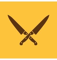 The Crossed Knives Icon Knife And Chef Kitchen Vector Image