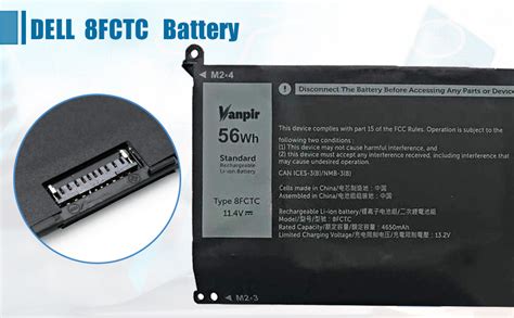 Amazon VANPIR 8FCTC Laptop Battery Compatible With Dell XPS 15