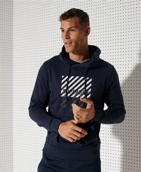 Superdry Training Sport Hoodie Hoodies Voor Heren