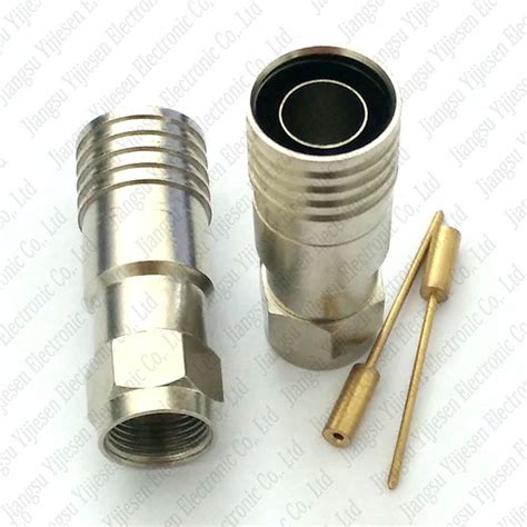 Hex Rg11 F Male Crimp Coaxial Cable Connector Rf Adapter China Rg11 F