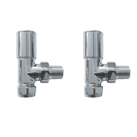 Angled Radiator Heated Towel Rail Valves Minimalist Price Per Pair