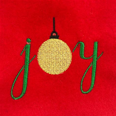 Joy With Ornament Machine Embroidery Design Machine Embroidery Geek