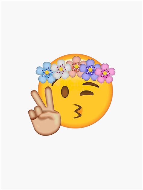 "Peace Sign Hippie Secret Emoji | funny internet meme" Sticker by secretemojis | Redbubble