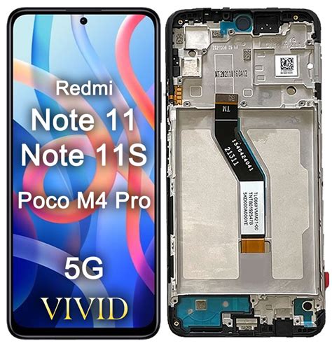 Tela LCD Display Frontal Xiaomi Redmi Note 11 11S 5G Vivid Aro