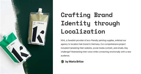 Crafting Brand Identity Through Localization