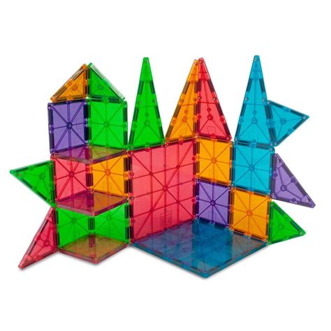 Magna Tiles Clear Colors 100 Piece Set Toy Sense