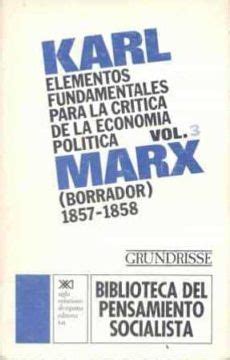 Libro Elementos fundamentales para la crítica de la economía política