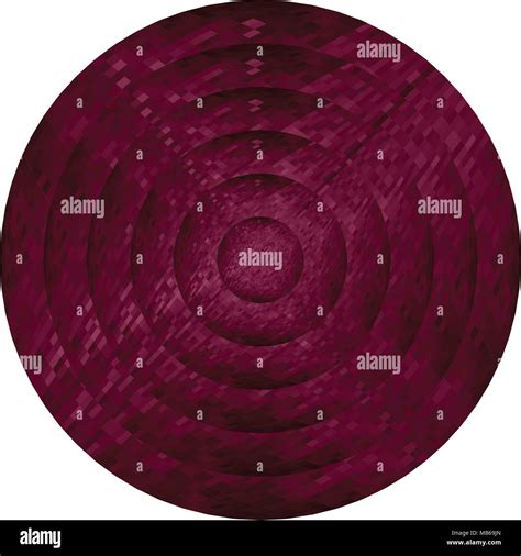 Concentric Burgundy Circles In Mosaic Illustration Burgundy Button