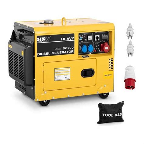 Groupe électrogène MSW Monophasé Triphasé 5 KVA Moteur Diesel 4