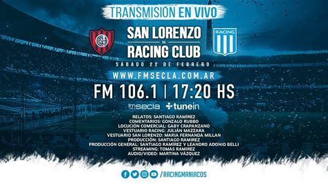 En Vivo San Lorenzo Racing Vivo Por Racing Superliga Argentina Youtube