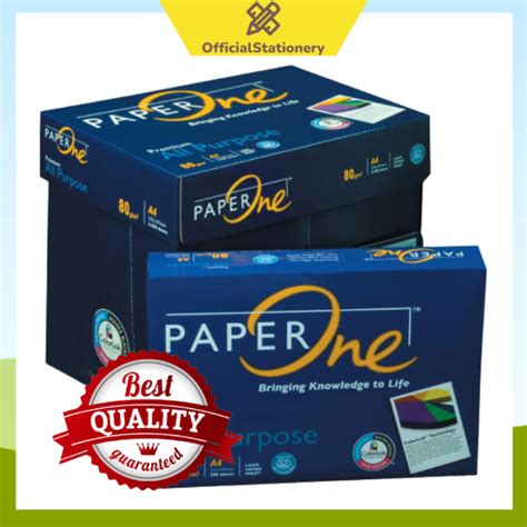 Paper One 80gsm 500 Sheets A4 Paper Box 5 Reams Lazada