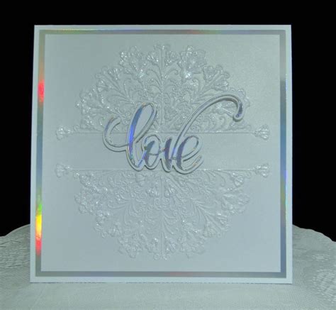 3D Anniversary Card with Glittery Embossing